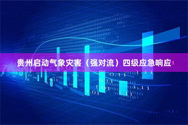 贵州启动气象灾害（强对流）四级应急响应